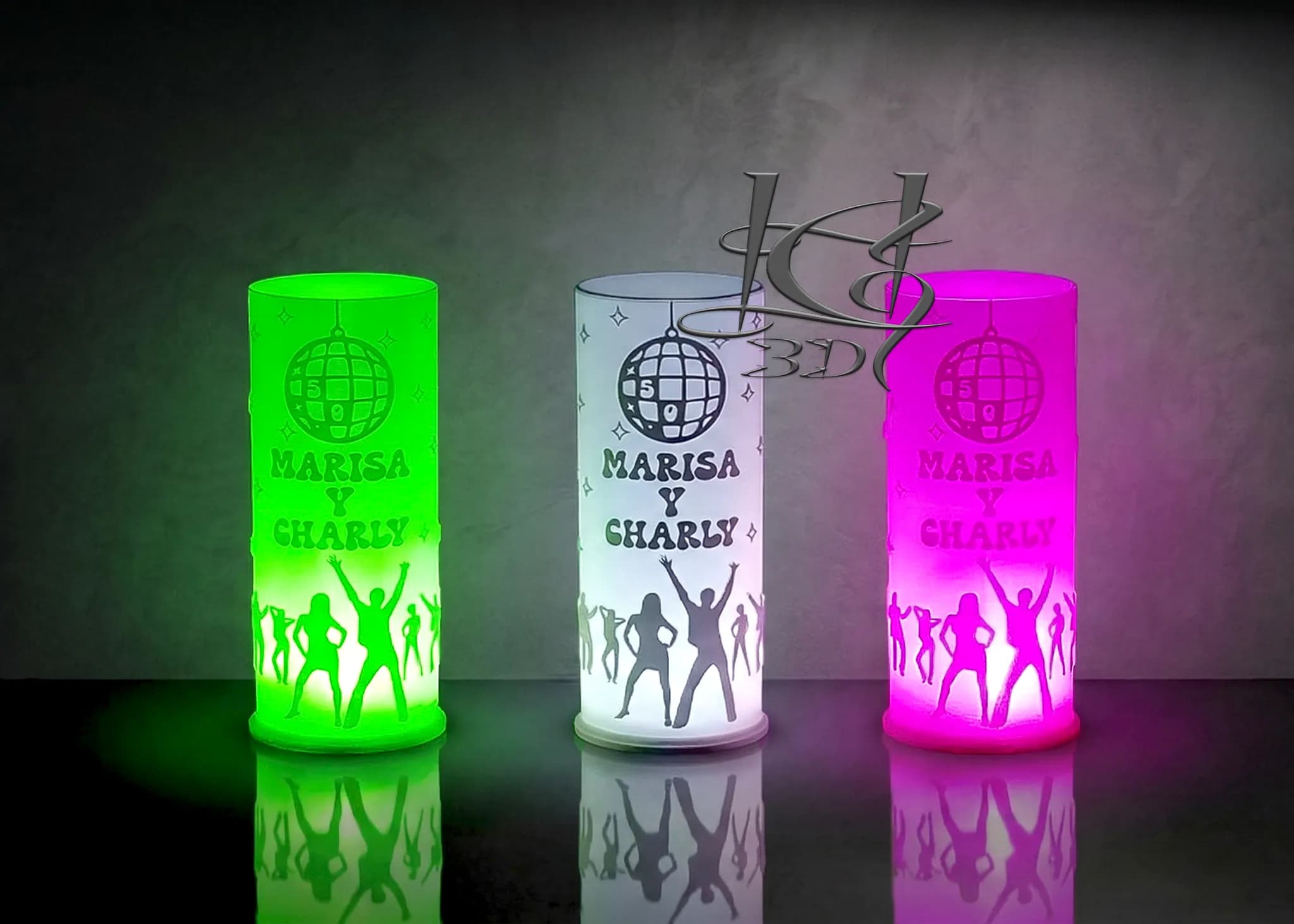 Centros de Mesa Vela 25cm Recargables miniatura 4