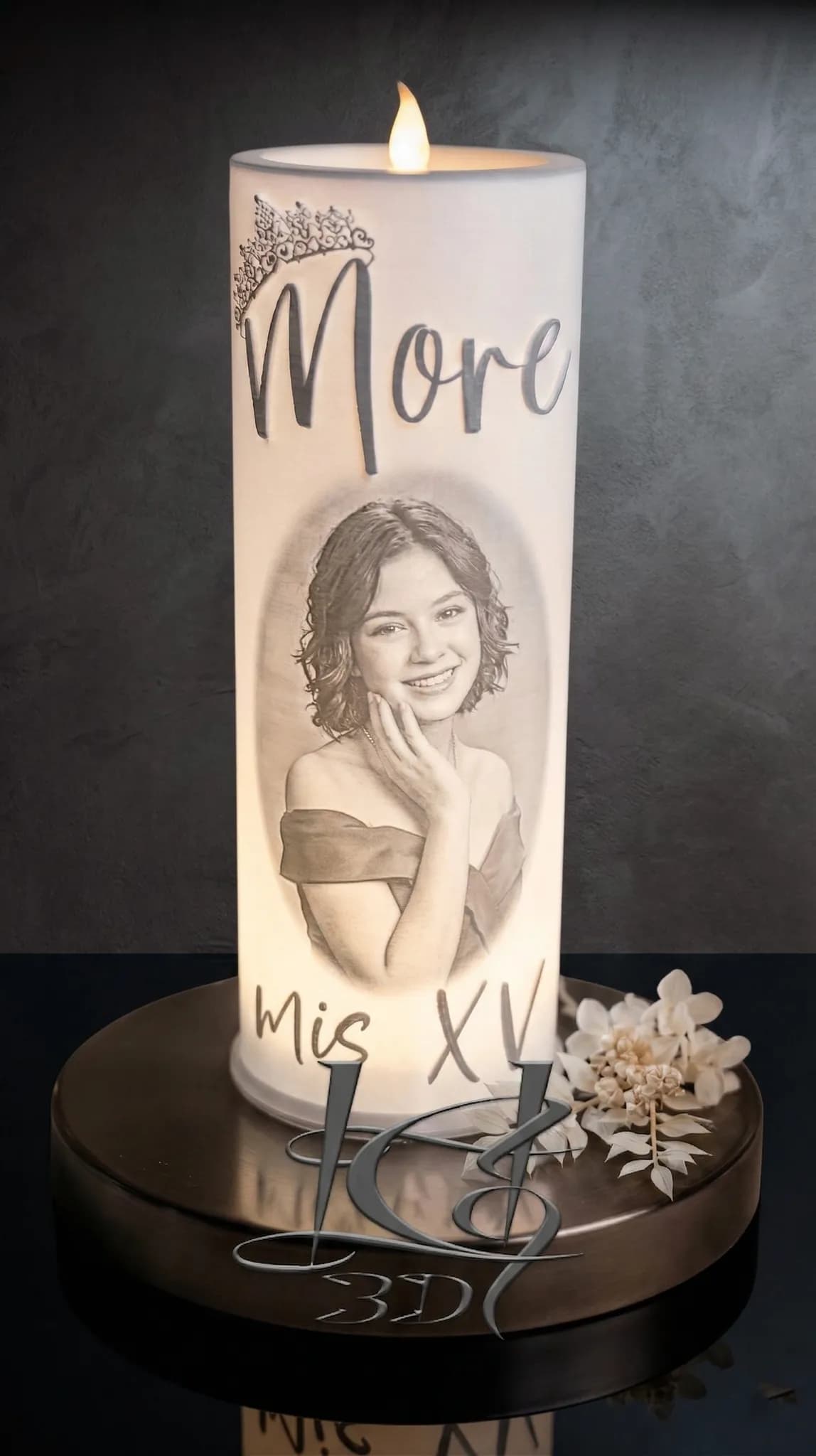 Centros de Mesa Vela 25cm Recargables miniatura 13