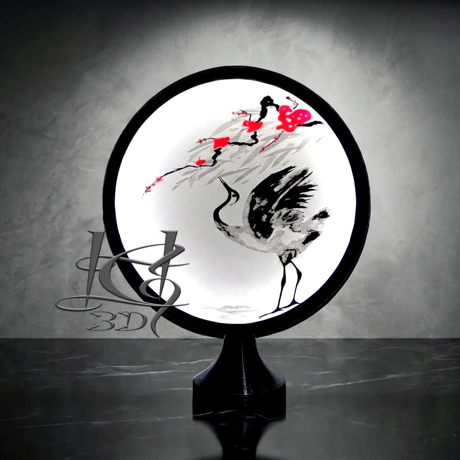 Litofanías a Color Personalizables para Lámpara Centro de Mesa Anillo LED