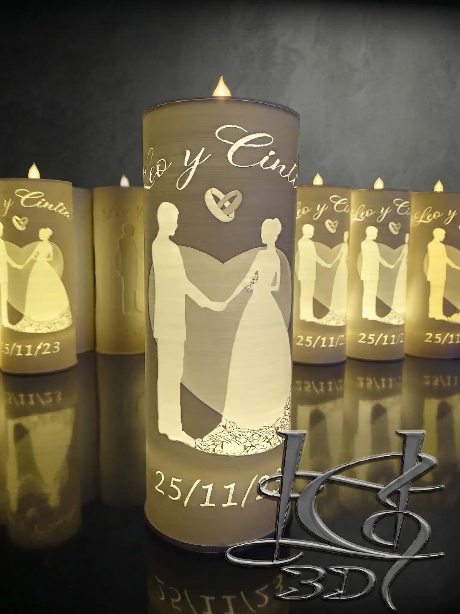 Centros de Mesa Vela 20cm Recargables miniatura 14