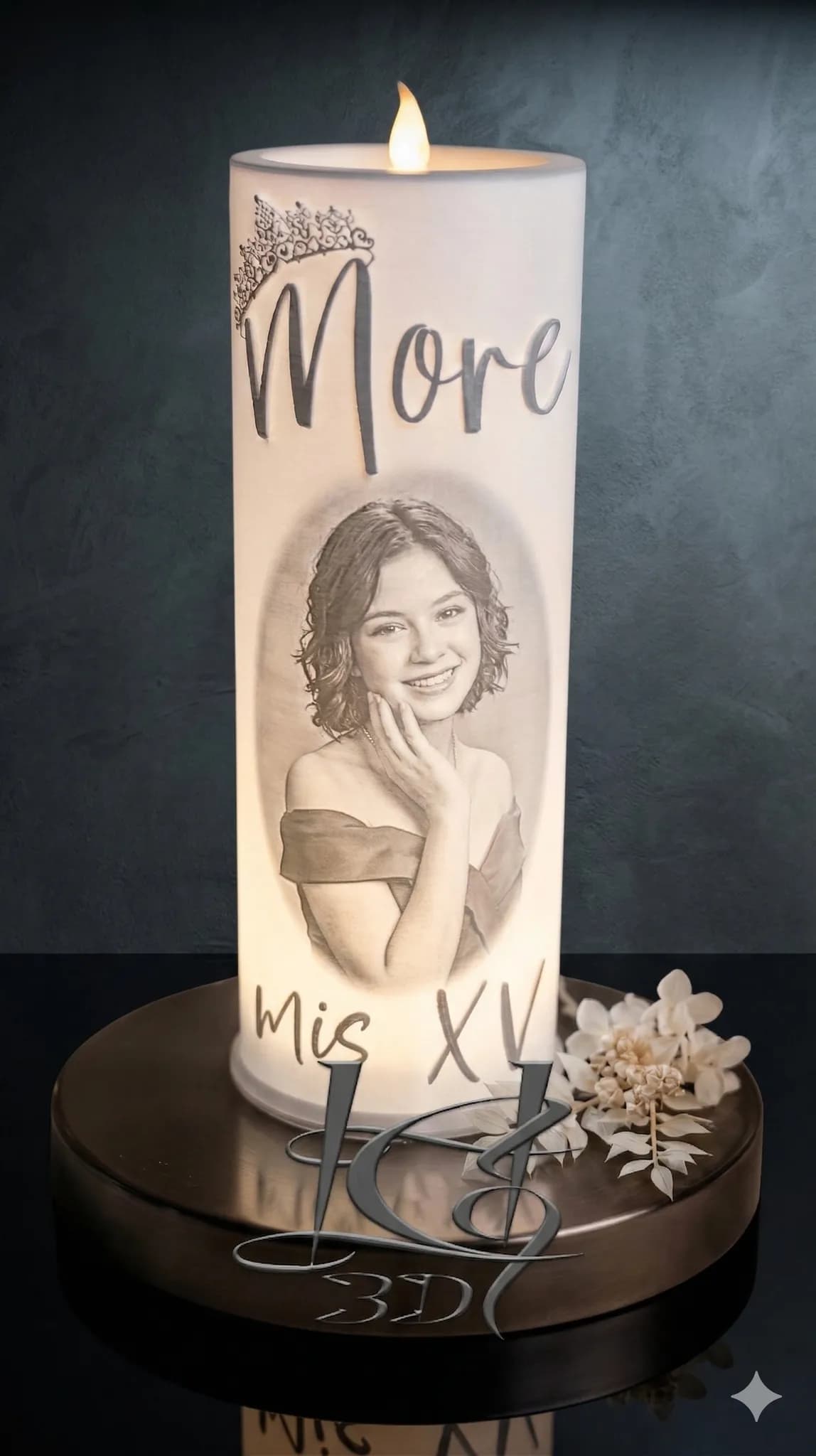 Centros de Mesa Vela 20cm Recargables