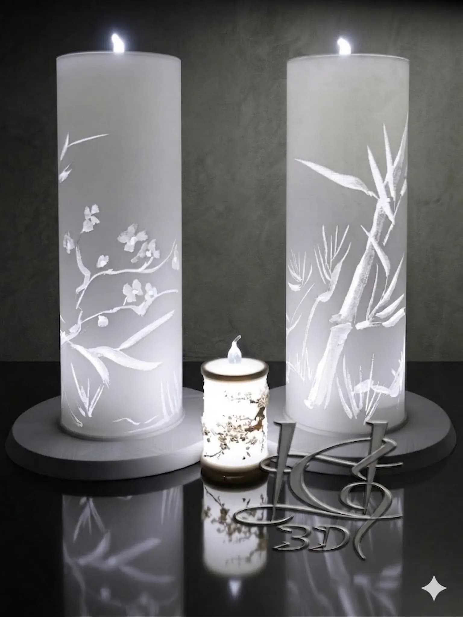 Centros de Mesa Vela 25cm Recargables